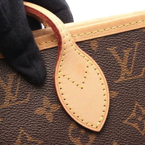 Louis Vuitton Neverfull Cerise Red Tote Bag Leather Brown - Picture 6 of 6